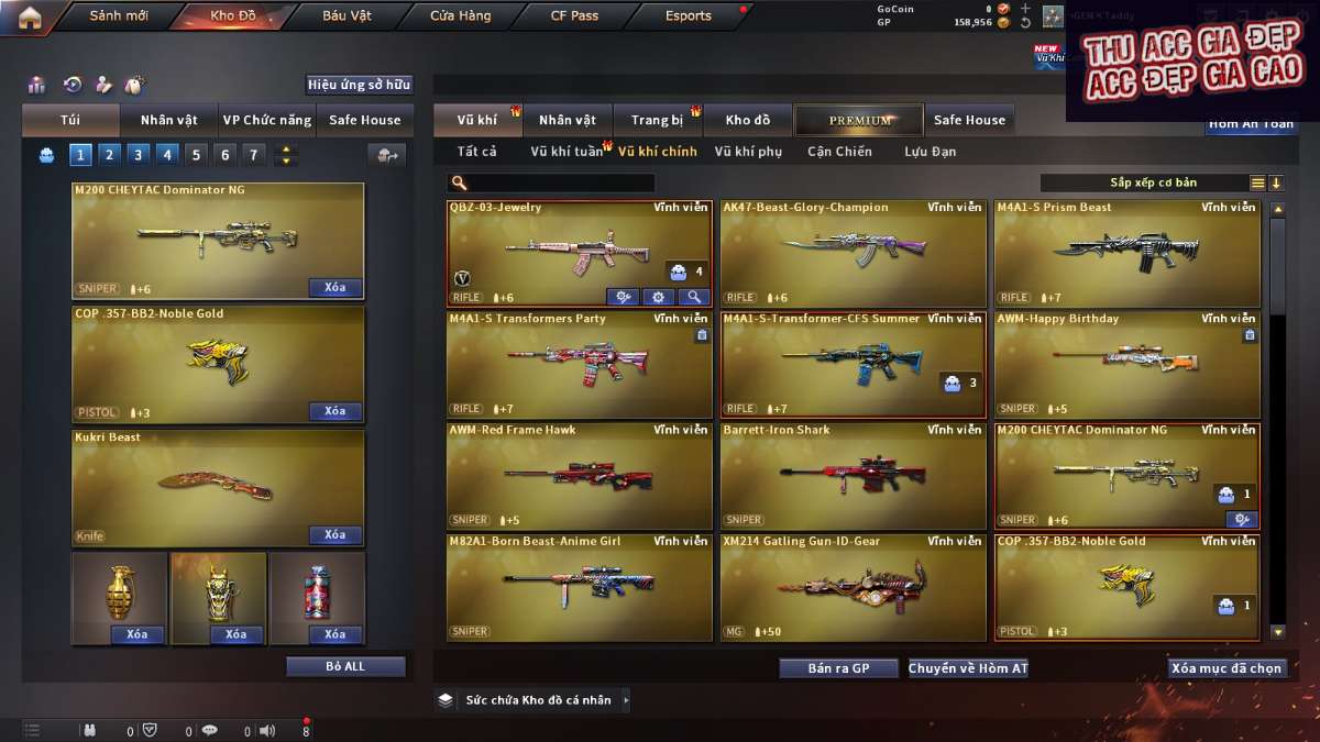 shop acc cf uy tin gia re